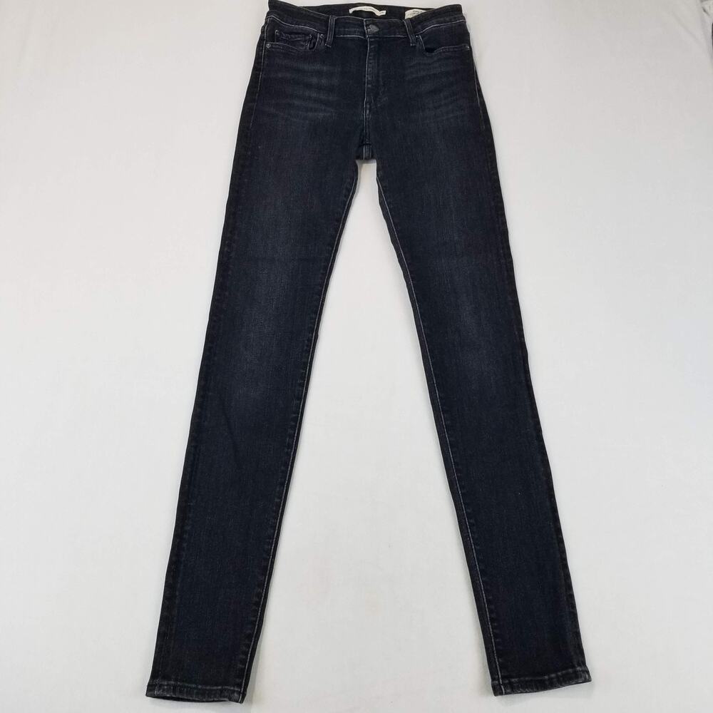 Levis 721 High Rise Skinny Jeans Womens 26 Blue Italian Selvedge Stretch Denim - Picture 16 of 16